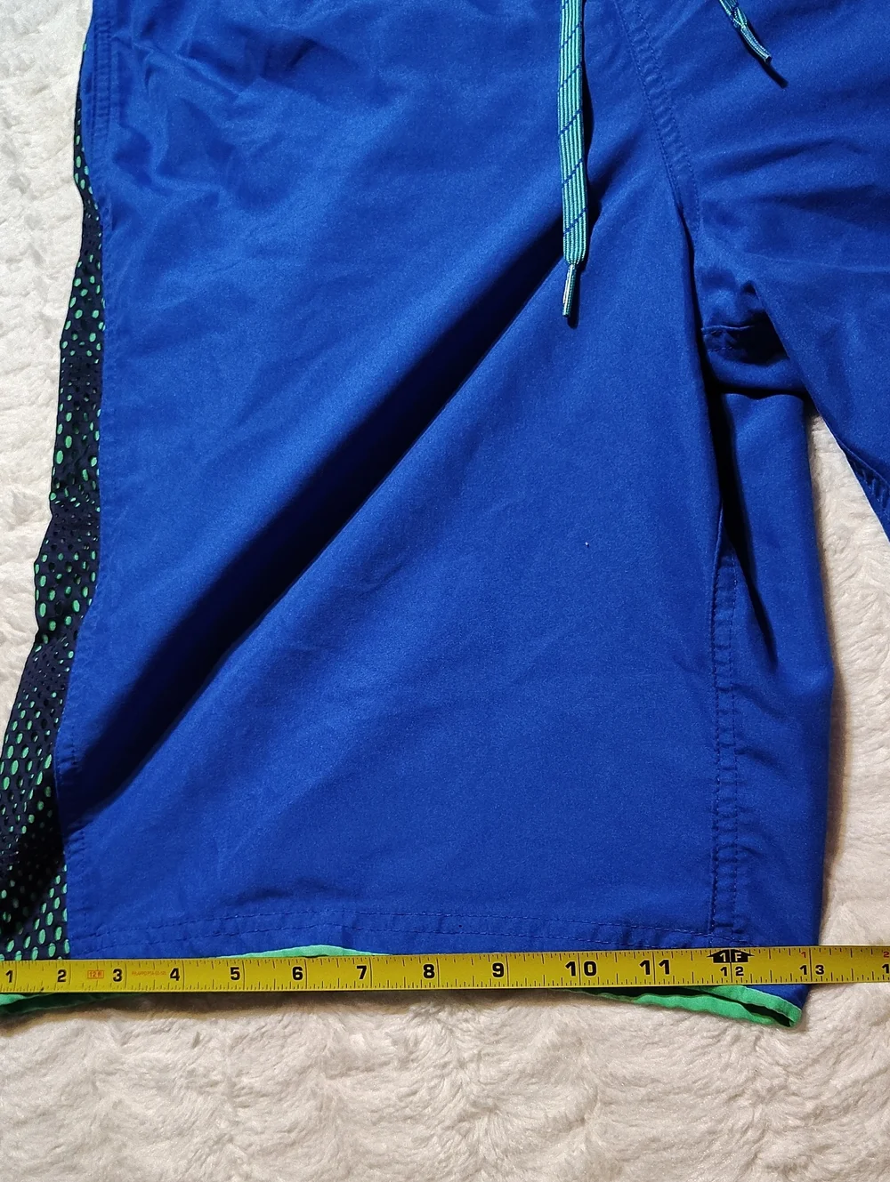 NIKE Men's Swim Trunks Shorts Royal Blue Green Mesh Lined